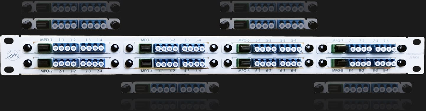 j-series-modular A close & clear look of the front side of a J series with all 8 cassettes on front so you don't have to go to the back of cabinet for inserting connections