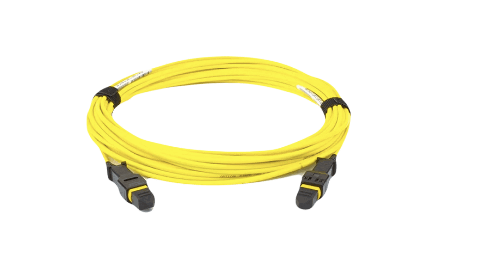 image-33 Intelligent fiber cable in yellow with NFC clips on its both ends that has the fiber information and shares with the software